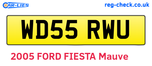 WD55RWU are the vehicle registration plates.