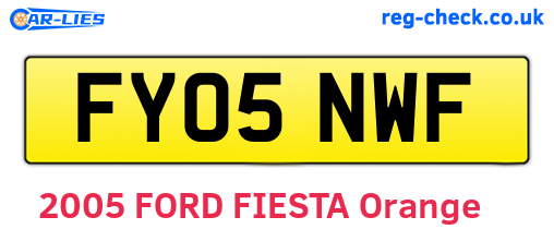 FY05NWF are the vehicle registration plates.
