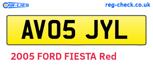 AV05JYL are the vehicle registration plates.