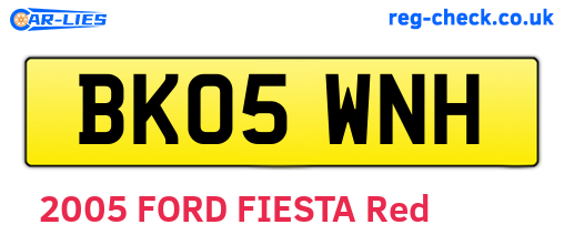 BK05WNH are the vehicle registration plates.