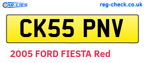 CK55PNV are the vehicle registration plates.