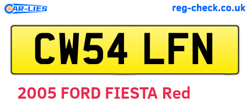 CW54LFN are the vehicle registration plates.