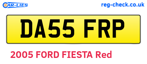 DA55FRP are the vehicle registration plates.