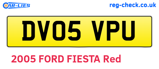 DV05VPU are the vehicle registration plates.