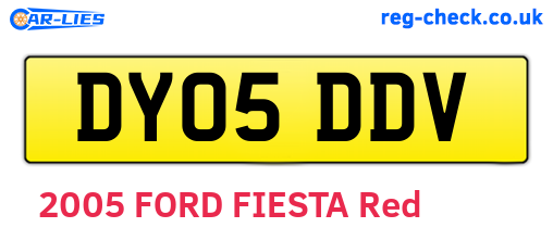 DY05DDV are the vehicle registration plates.