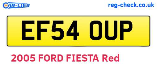 EF54OUP are the vehicle registration plates.