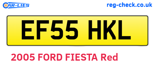 EF55HKL are the vehicle registration plates.