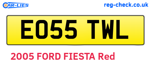 EO55TWL are the vehicle registration plates.