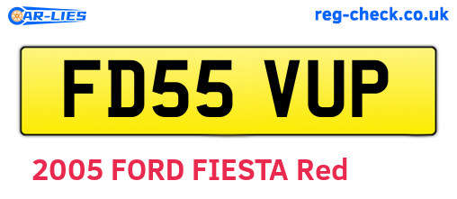 FD55VUP are the vehicle registration plates.
