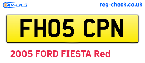 FH05CPN are the vehicle registration plates.
