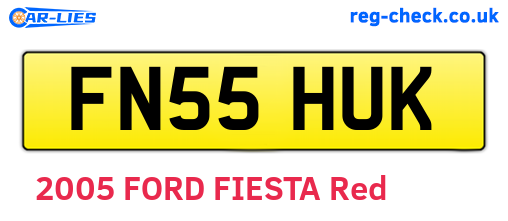 FN55HUK are the vehicle registration plates.