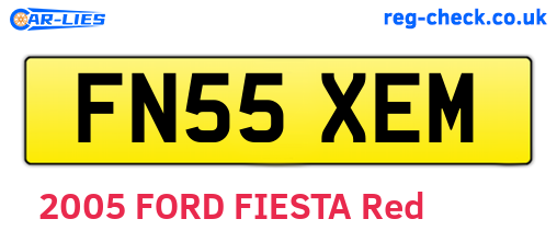 FN55XEM are the vehicle registration plates.