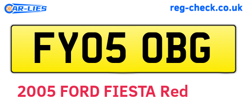 FY05OBG are the vehicle registration plates.