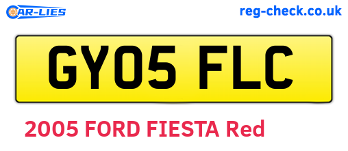 GY05FLC are the vehicle registration plates.