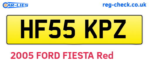 HF55KPZ are the vehicle registration plates.