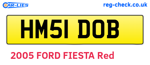 HM51DOB are the vehicle registration plates.