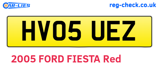 HV05UEZ are the vehicle registration plates.