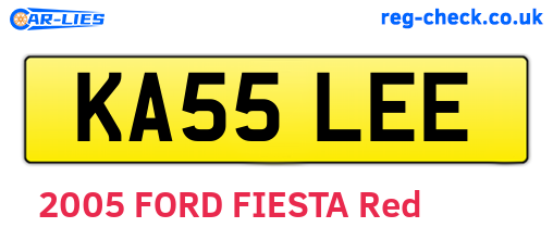 KA55LEE are the vehicle registration plates.