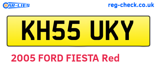 KH55UKY are the vehicle registration plates.
