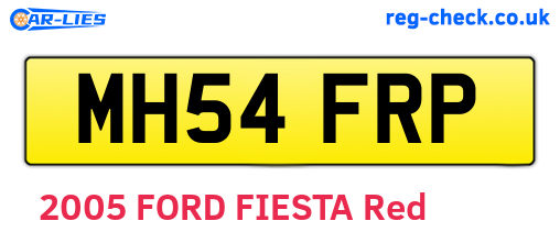 MH54FRP are the vehicle registration plates.