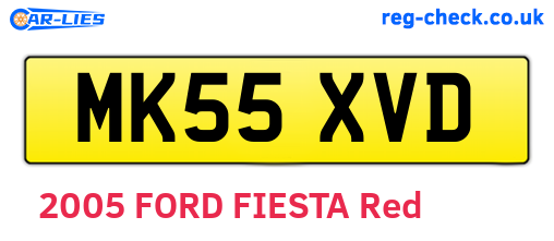 MK55XVD are the vehicle registration plates.