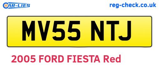 MV55NTJ are the vehicle registration plates.