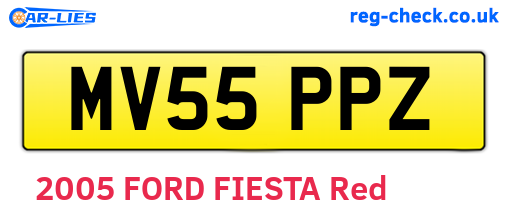 MV55PPZ are the vehicle registration plates.