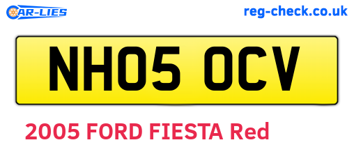 NH05OCV are the vehicle registration plates.