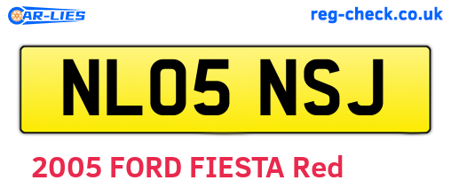 NL05NSJ are the vehicle registration plates.