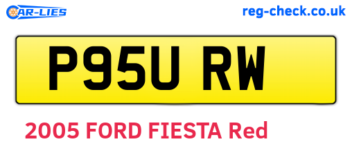 P95URW are the vehicle registration plates.