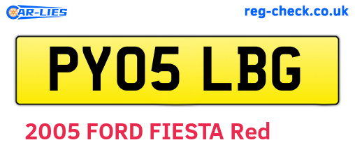 PY05LBG are the vehicle registration plates.