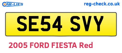 SE54SVY are the vehicle registration plates.
