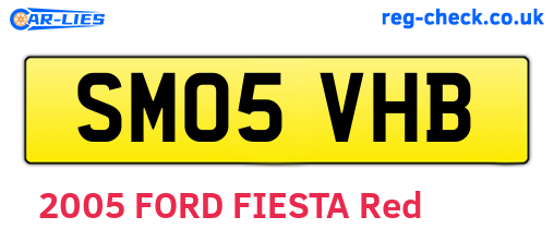 SM05VHB are the vehicle registration plates.
