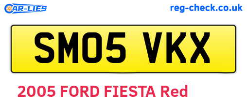 SM05VKX are the vehicle registration plates.