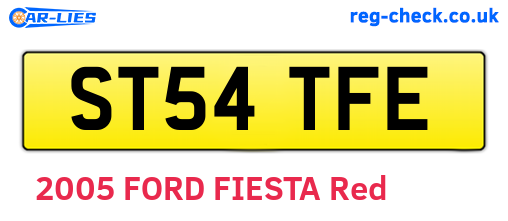 ST54TFE are the vehicle registration plates.