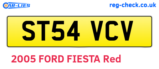 ST54VCV are the vehicle registration plates.