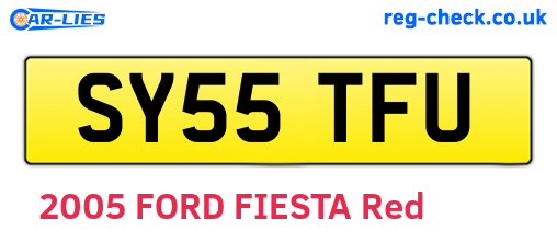 SY55TFU are the vehicle registration plates.