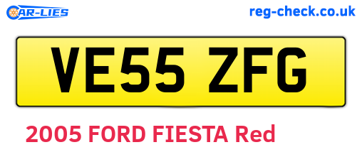 VE55ZFG are the vehicle registration plates.