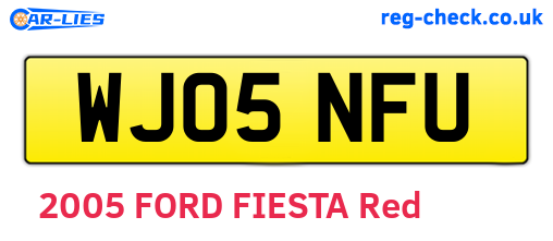 WJ05NFU are the vehicle registration plates.