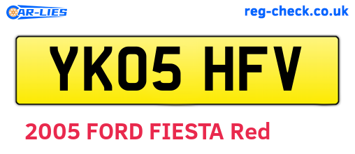 YK05HFV are the vehicle registration plates.