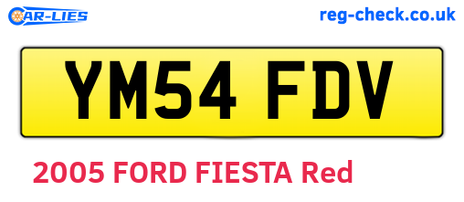 YM54FDV are the vehicle registration plates.