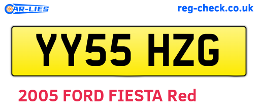 YY55HZG are the vehicle registration plates.