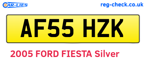 AF55HZK are the vehicle registration plates.