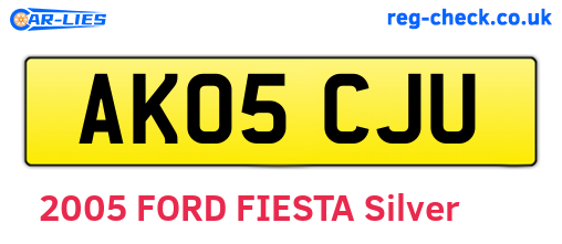 AK05CJU are the vehicle registration plates.