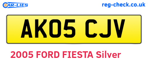 AK05CJV are the vehicle registration plates.