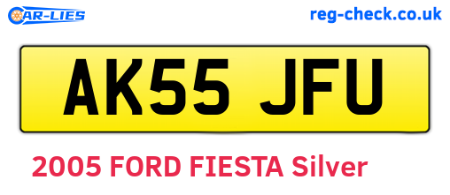 AK55JFU are the vehicle registration plates.