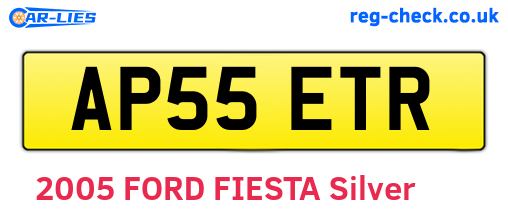 AP55ETR are the vehicle registration plates.