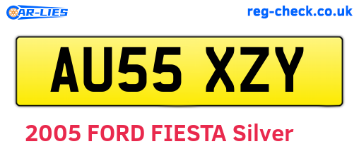 AU55XZY are the vehicle registration plates.