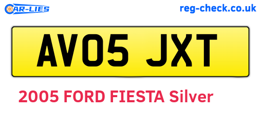 AV05JXT are the vehicle registration plates.
