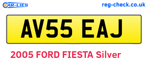 AV55EAJ are the vehicle registration plates.